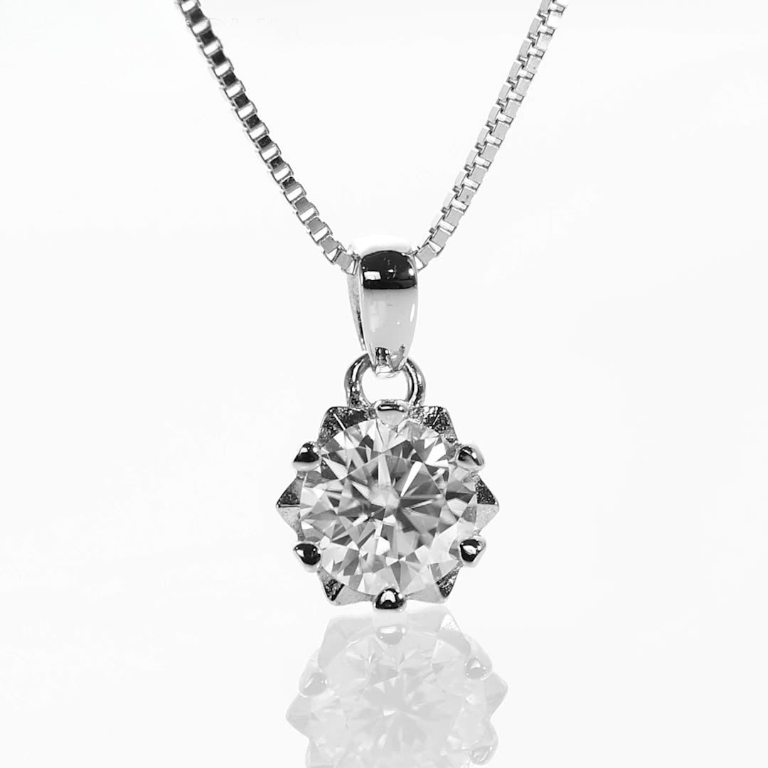 Moissanite Snowflake Pendant