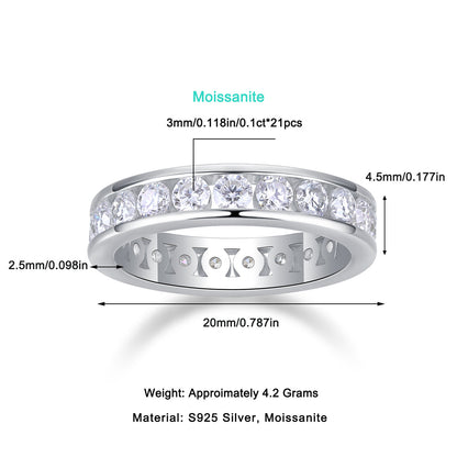 Channel Set Moissanite Eternity Band