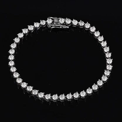 3 Prong Tennis Bracelet 4 mm