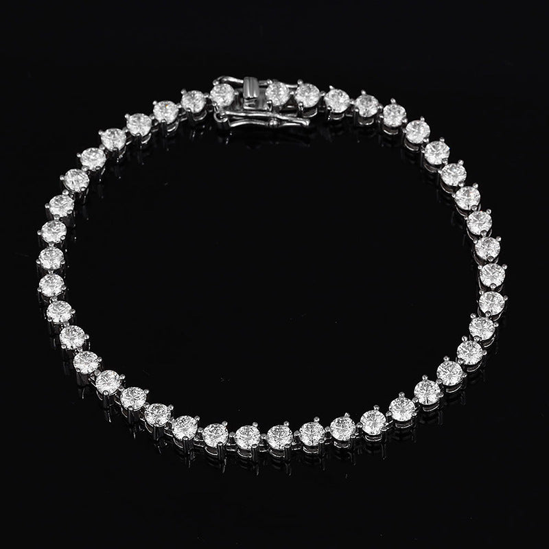 Three Claws Moissanite Tennis Bracelet 5 mm