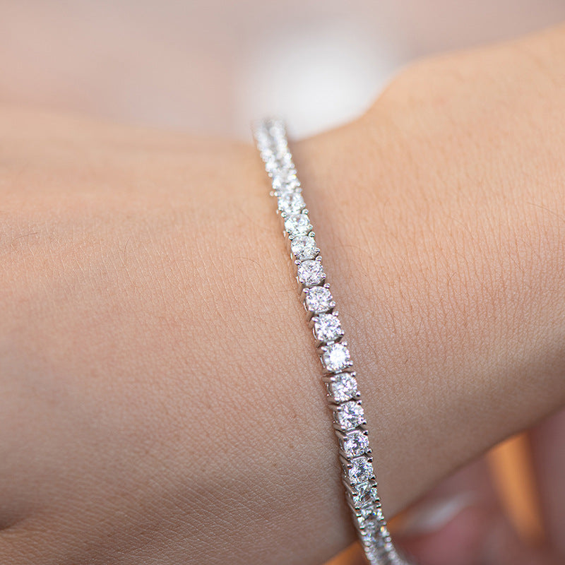 Silver Moissanite Tennis Bracelet