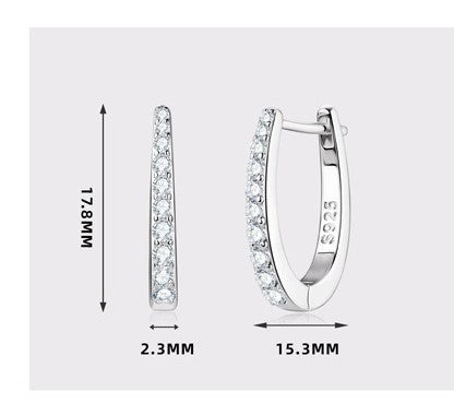 U-shaped 0.3 Carat Moissanite Earrings