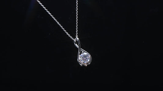 Delicate Drop-shaped Diamond Pendant