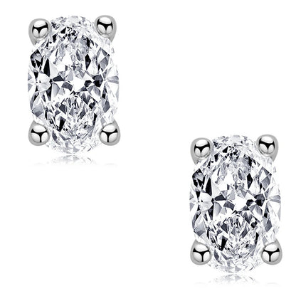 Oval Cut Moissanite Stud Earrings