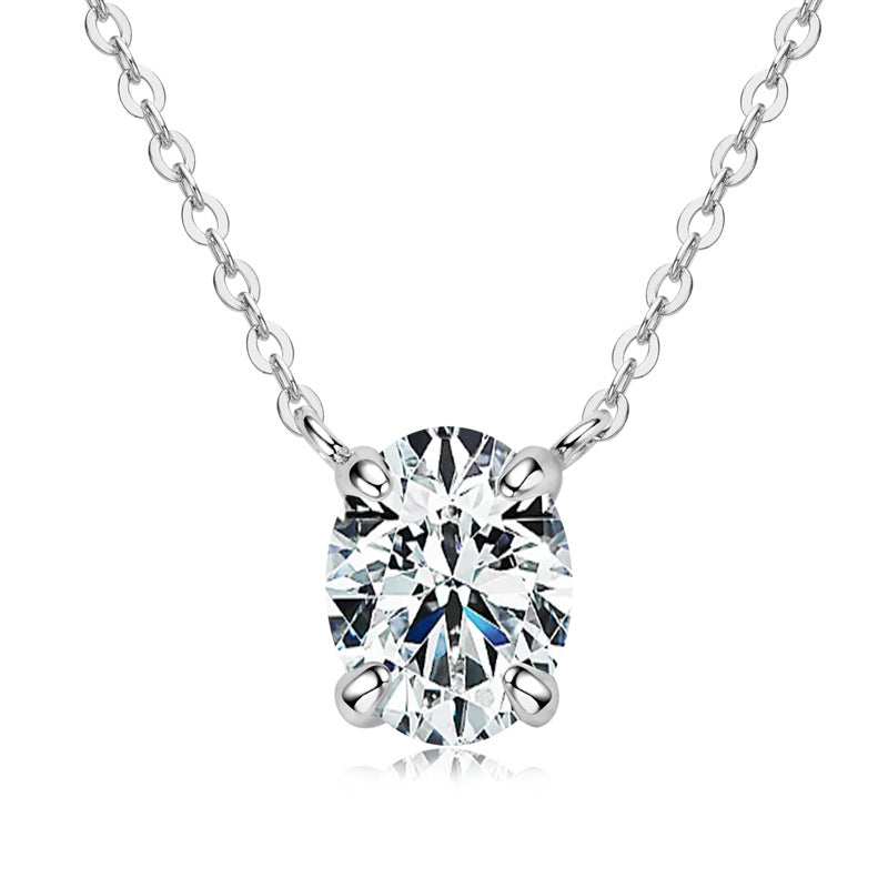 Oval Moissanite Pendant