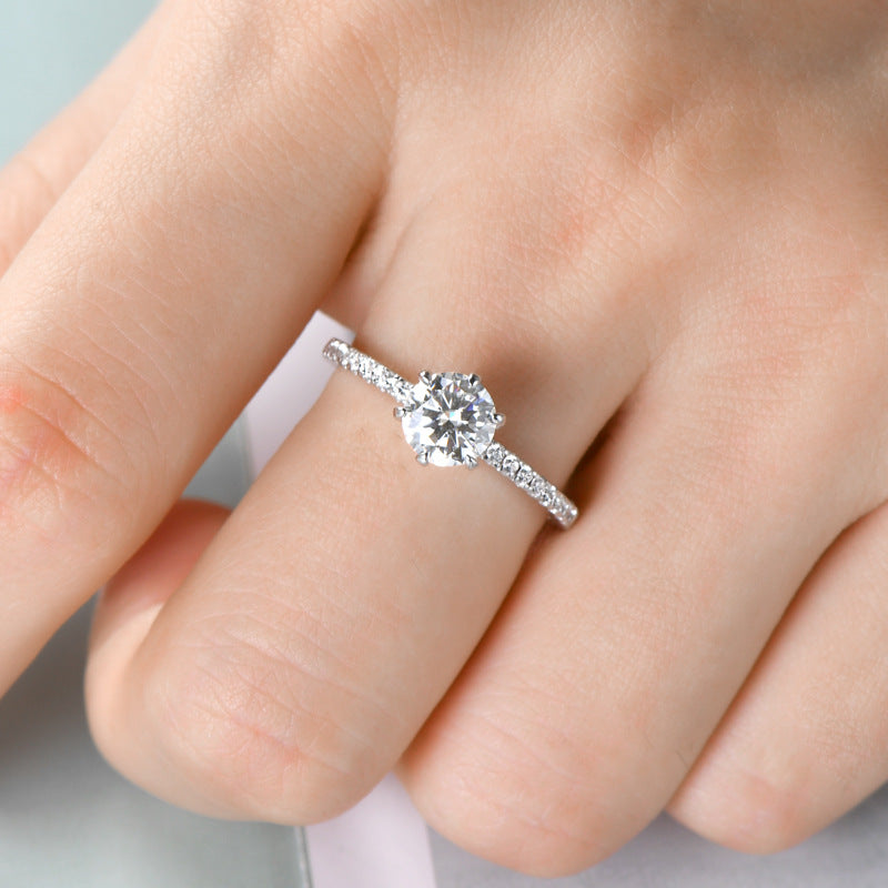 Engagement Wedding 1 Carat Moissanite Ring