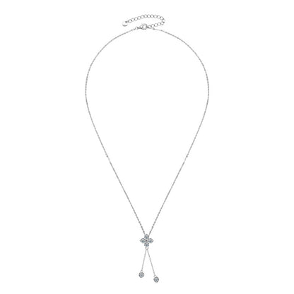 Four-Leaf Clover Moissanite Tassel Pendant