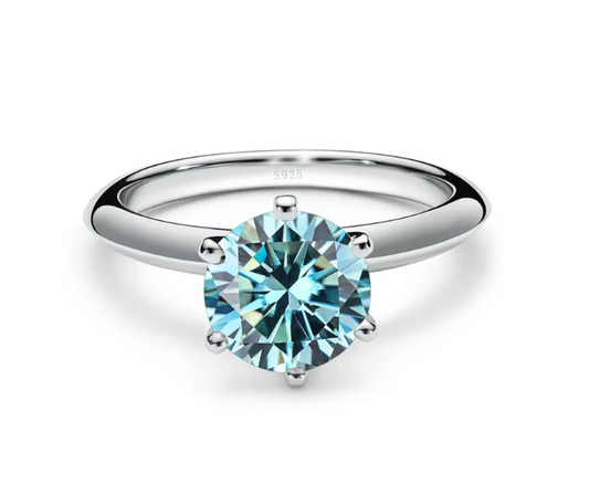 Moissanite Colored Ring 2 Carat