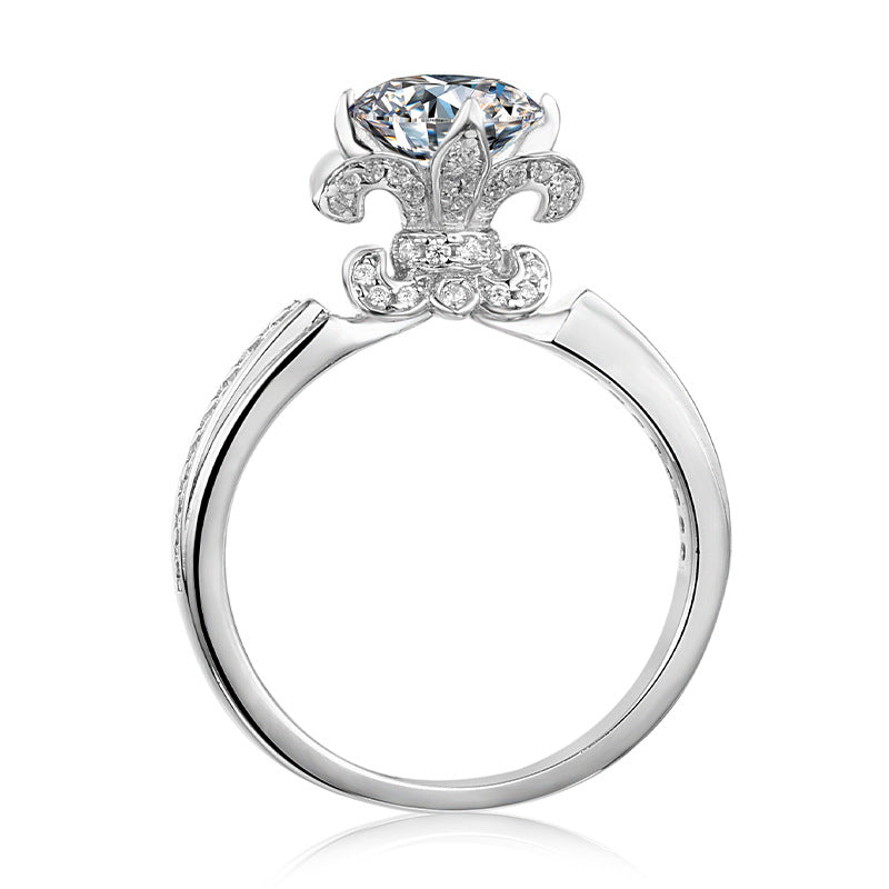 Flower Moissanite Diamond Classic Ring