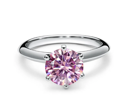 Moissanite Colored Ring 3 Carat