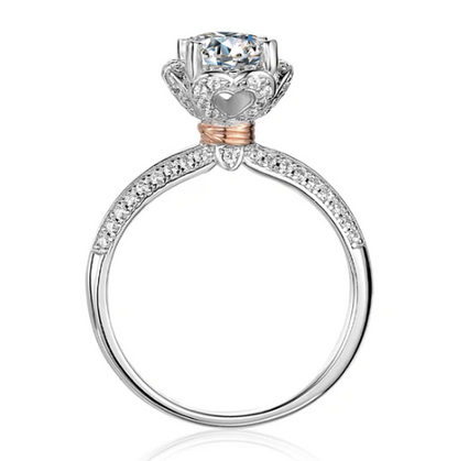 Moissanite Diamond Halo Ring