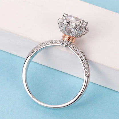 Moissanite Diamond Halo Ring