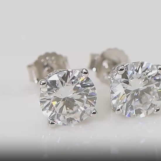 Silver Moissanite Stud Earrings 