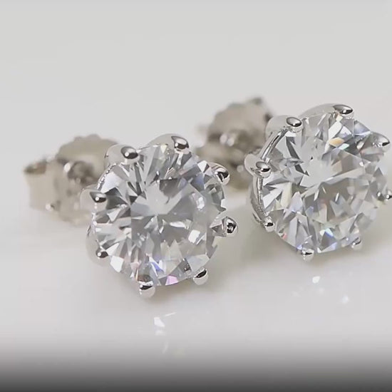 Moissanite 2 Ct Stud Earrings 