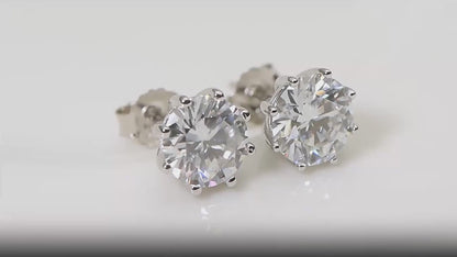 Moissanite 2 Ct Stud Earrings 