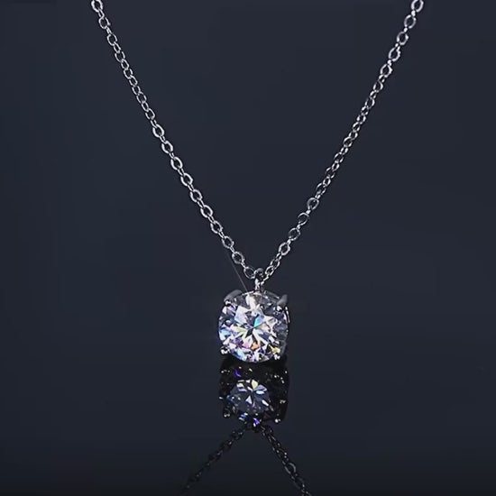 2 Ct Moissanite Silver Necklace