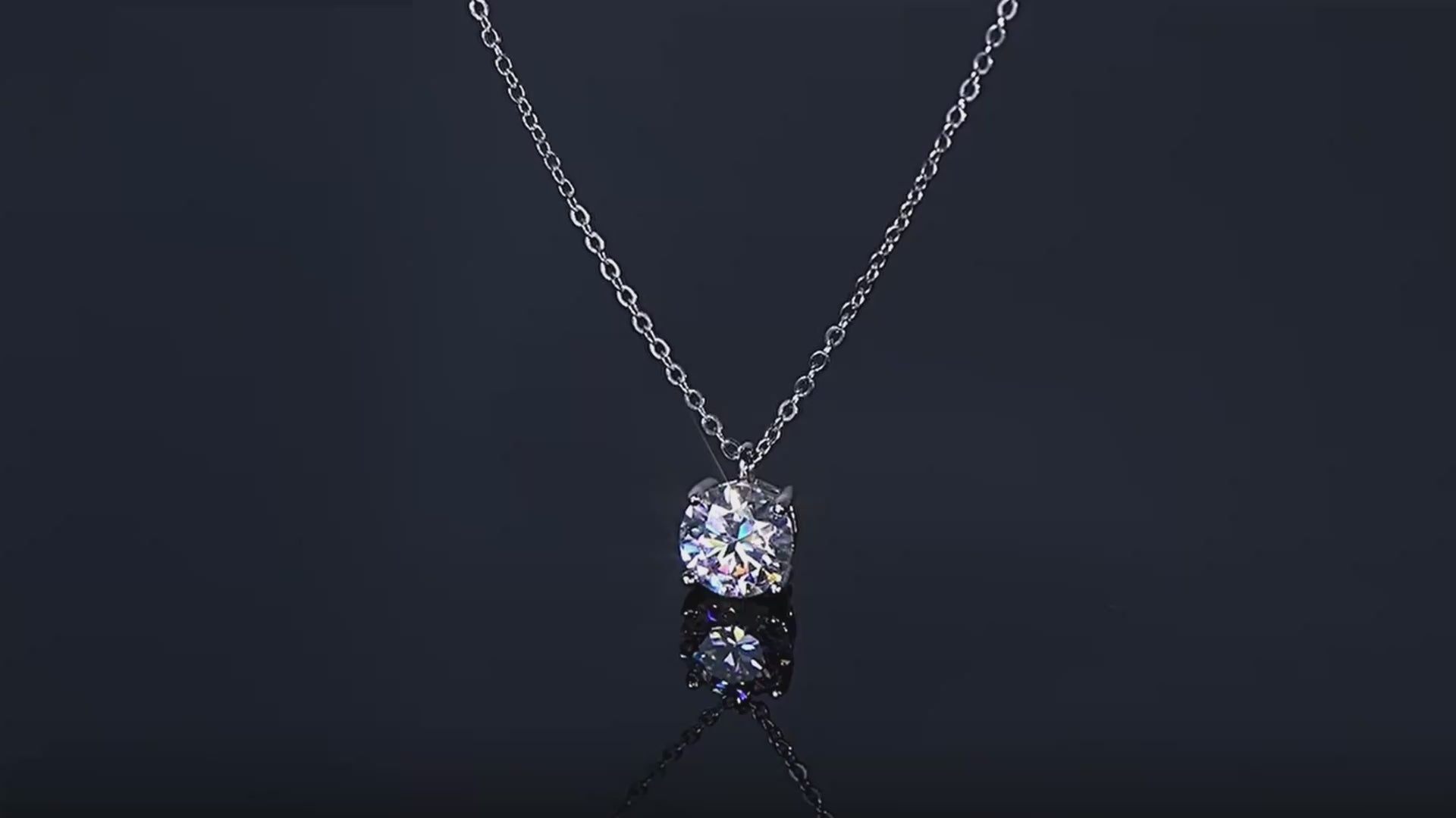 2 Ct Moissanite Silver Necklace