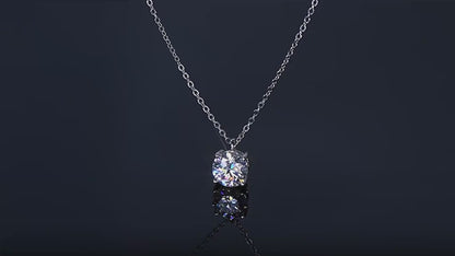 2 Ct Moissanite Silver Necklace