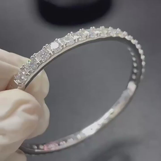 Moissanite Diamond Bangle