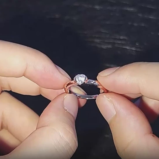 Moissanite Heart Diamond Ring