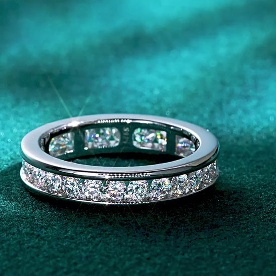 Channel-Set Diamond Wedding Ring