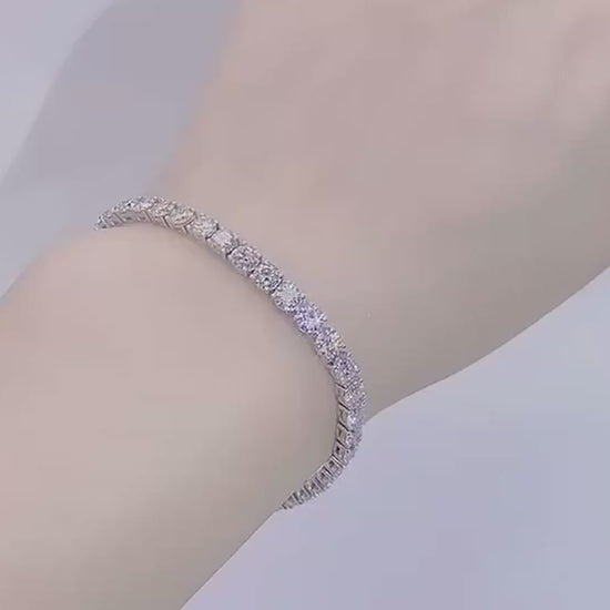 Silver Moissanite Tennis Bracelet