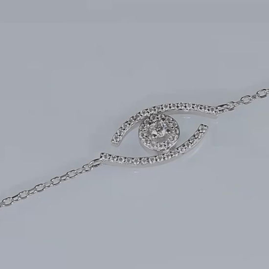 Moissanite Bracelet With Eye Diamond