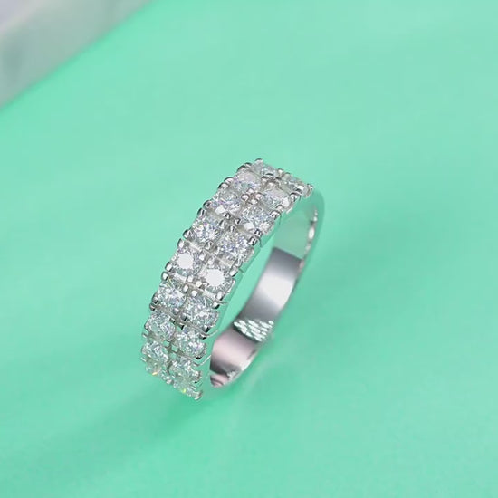 Moissanite Anniversary Band