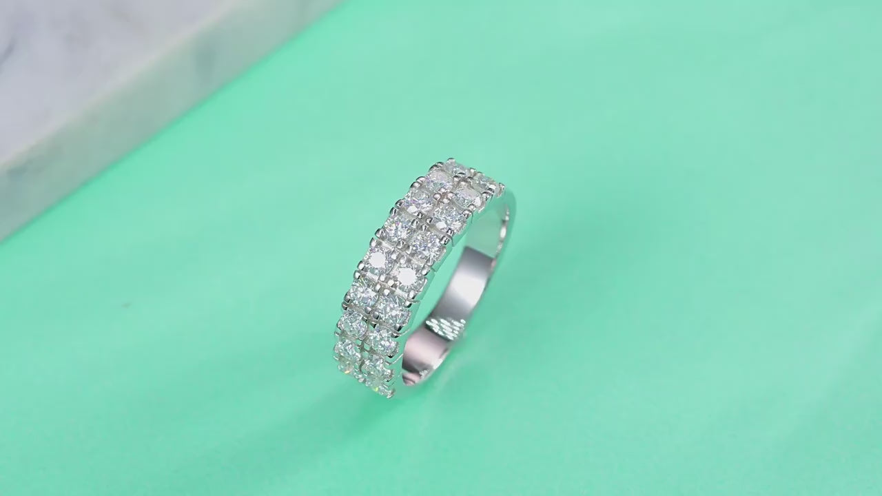 Moissanite Anniversary Band