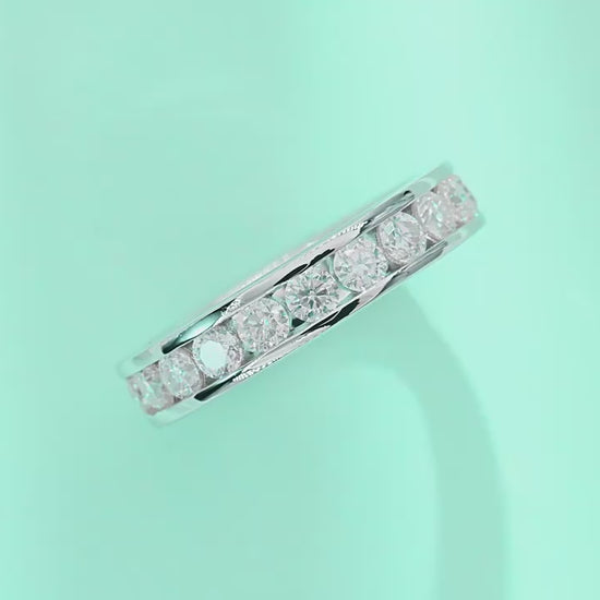 Channel Set Moissanite Eternity Band