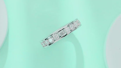 Channel Set Moissanite Eternity Band