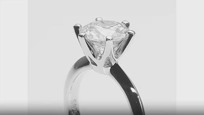 Moissanite 3 carat Ring D color VVS1 